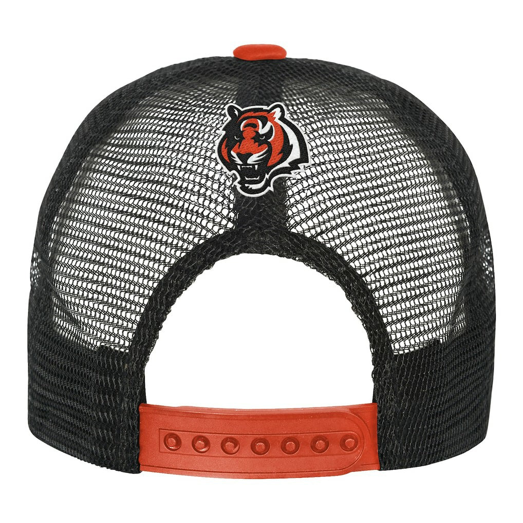 Cincinnati Bengals Youth Modern Fan Trucker Adjustable Hat White/Orange