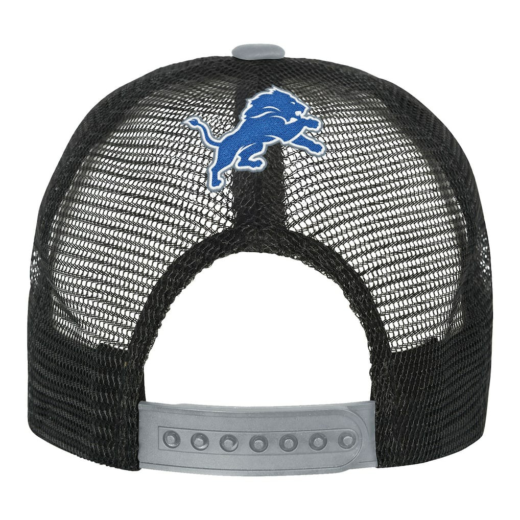 Detroit Lions Youth Modern Fan Trucker Adjustable Hat White/Silver