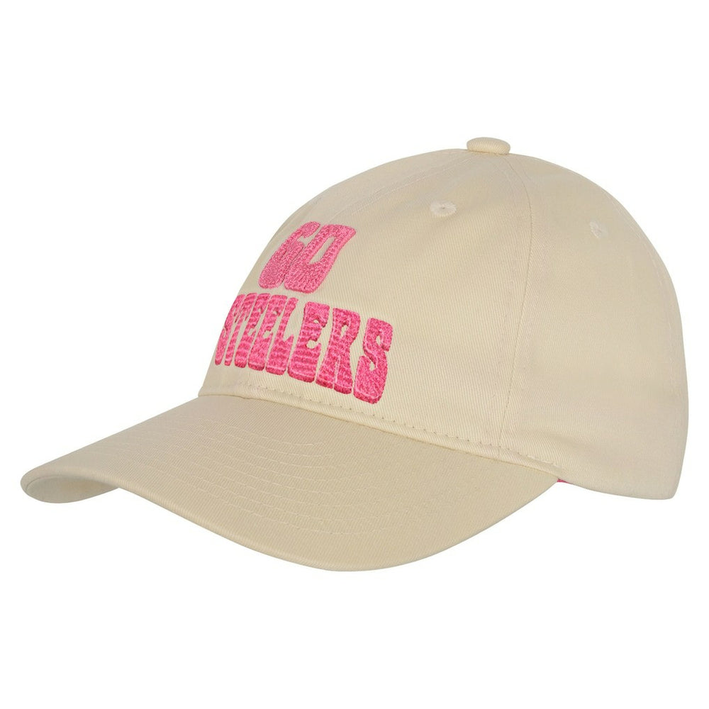 Pittsburgh Steelers Outerstuff Girls Youth Blitz Adjustable Hat Cream