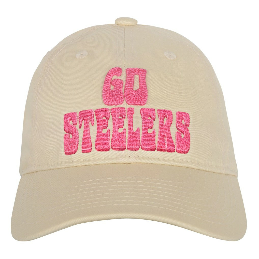 Pittsburgh Steelers Outerstuff Girls Youth Blitz Adjustable Hat Cream