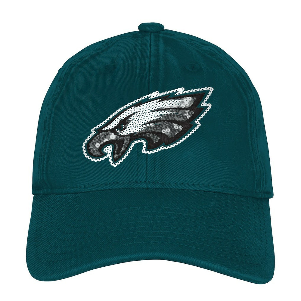 Philadelphia Eagles Outerstuff Girls Youth Gridiron Adjustable Hat Midnight Green