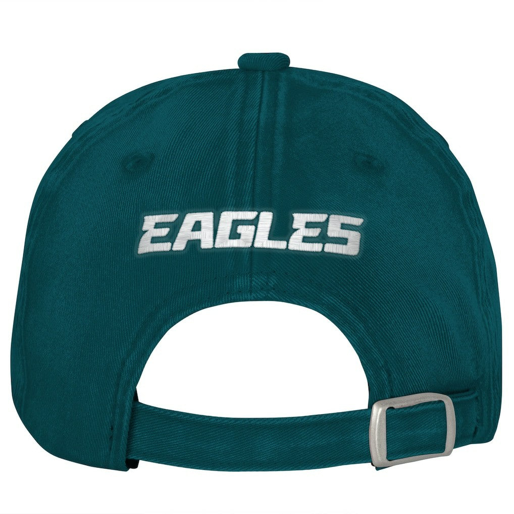 Philadelphia Eagles Outerstuff Girls Youth Gridiron Adjustable Hat Midnight Green