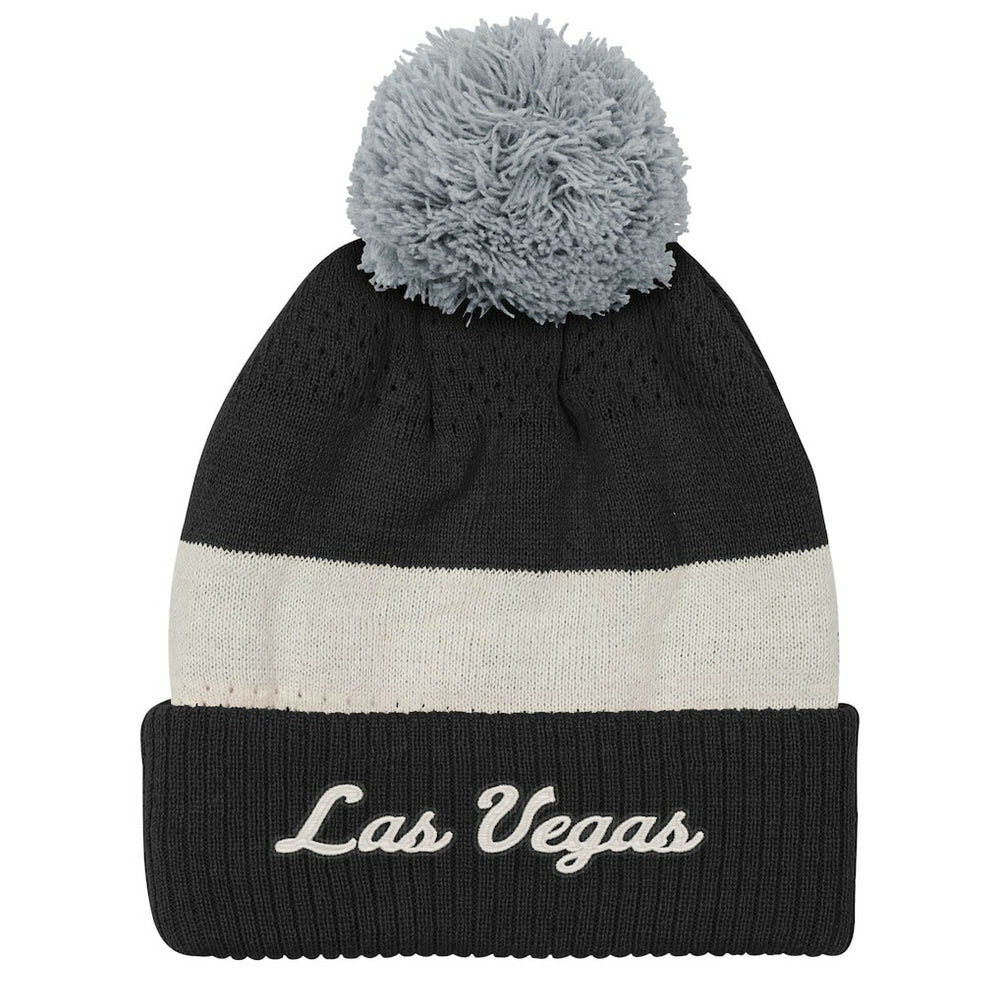 Las Vegas Raiders Outerstuff Youth Modern Fan Cuffed Knit Hat with Pom Black