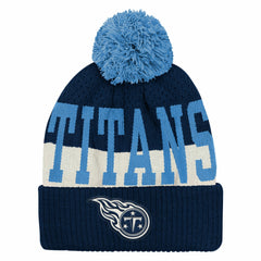 Tennessee Titans Outerstuff Youth Modern Fan Cuffed Knit Hat with Pom Navy