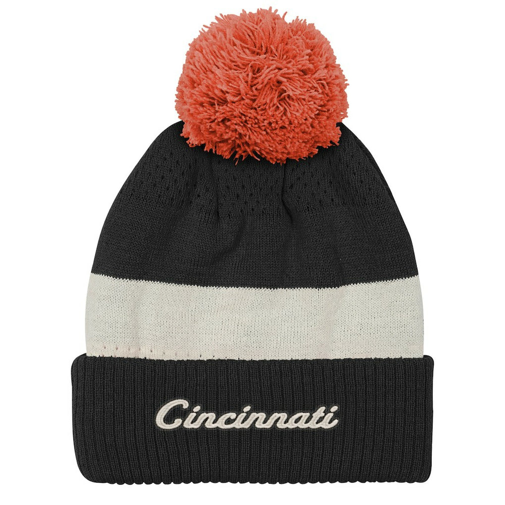 Cincinnati Bengals Outerstuff Youth Modern Fan Cuffed Knit Hat with Pom Black