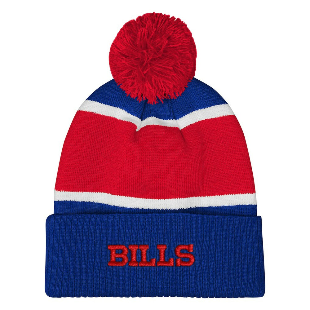 Buffalo Bills Outerstuff Girls Let's Play Cuffed Knit Hat with Pom Royal