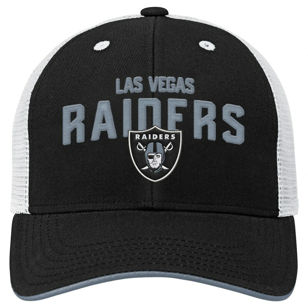 Las Vegas Raiders Outerstuff Youth Core Lockup Trucker Adjustable Hat Black