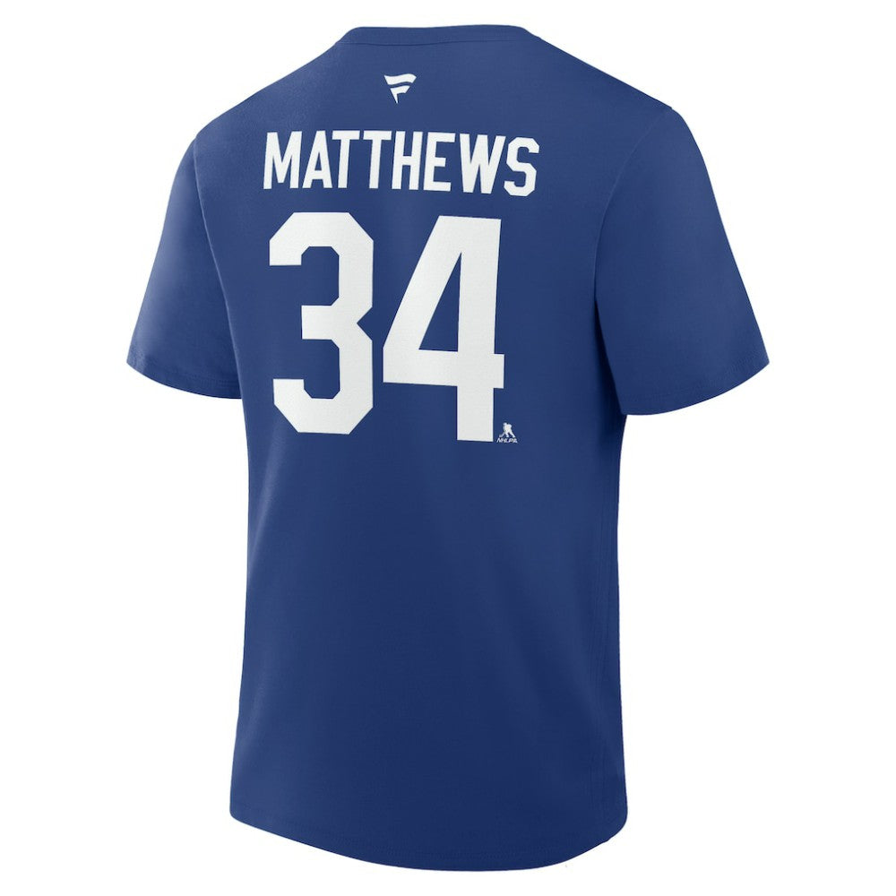 NHL Auston Matthews Toronto Maple Leafs Fanatics Authentic Stack Name & Number T-Shirt - Blue
