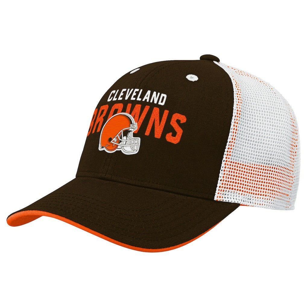 Cleveland Browns Outerstuff Preschool Core Lockup Trucker Adjustable hat Brown