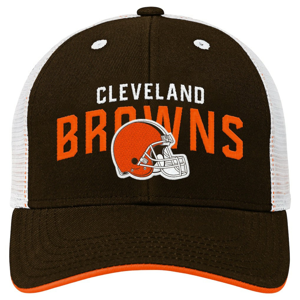 Cleveland Browns Outerstuff Preschool Core Lockup Trucker Adjustable hat Brown
