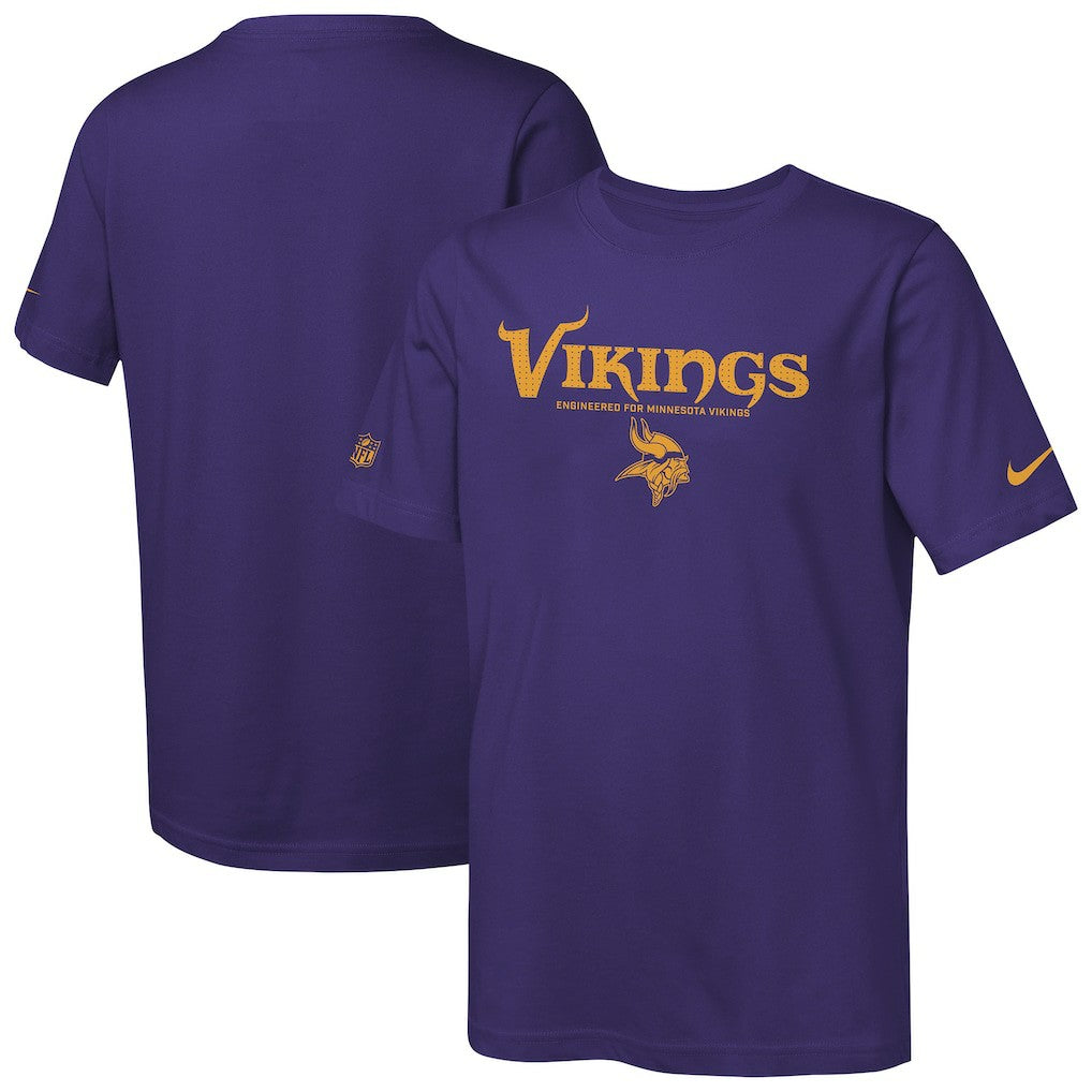 Minnesota Vikings Youth Sideline Team Issue T-Shirt Purple