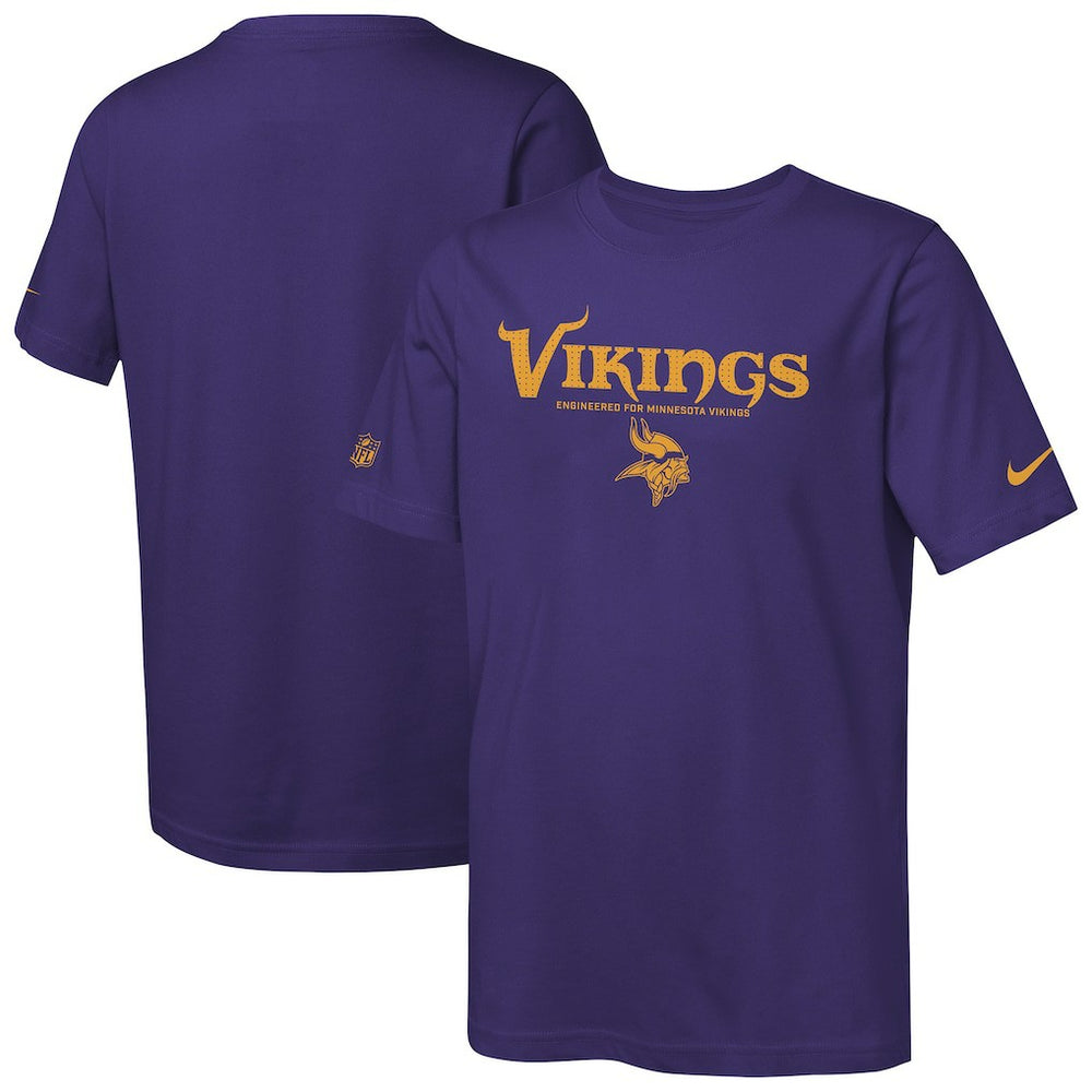 Minnesota Vikings Youth Sideline Team Issue T-Shirt Purple