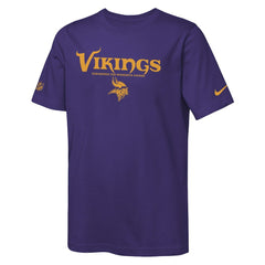 Minnesota Vikings Youth Sideline Team Issue T-Shirt Purple