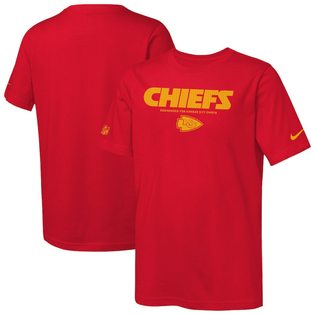 Kansas City Chiefs Youth Sideline Team Issue T-Shirt Red