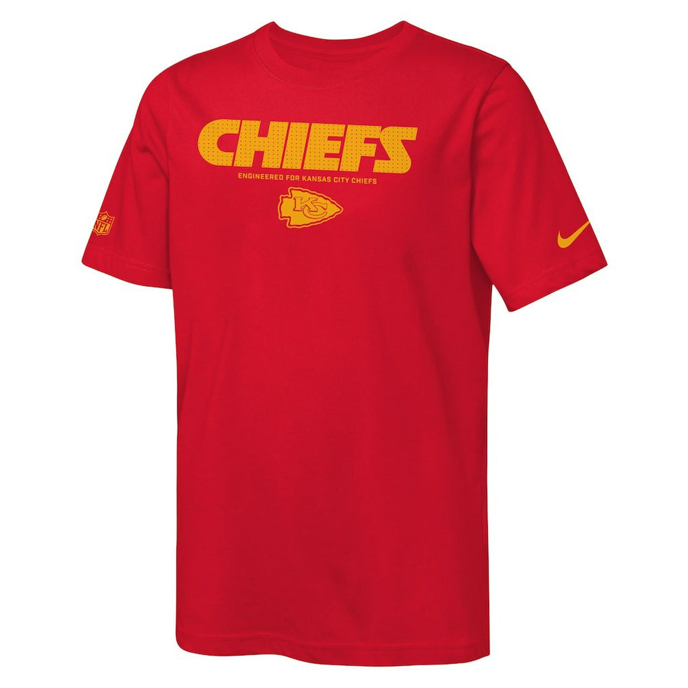 Kansas City Chiefs Youth Sideline Team Issue T-Shirt Red