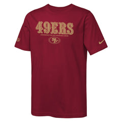 San Francisco 49ers Youth Sideline Team Issue T-Shirt Scarlet
