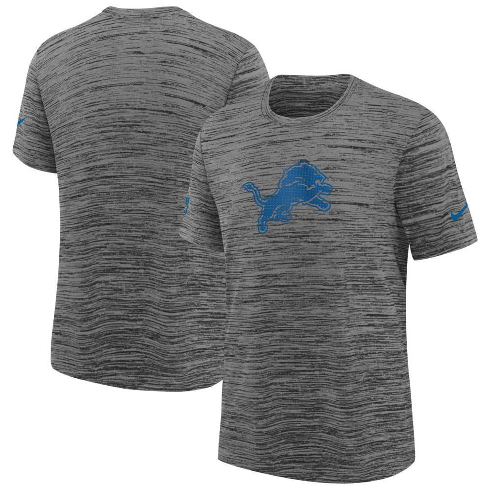 Detroit Lions Youth Sideline Velocity Performance T-Shirt Heather Gray