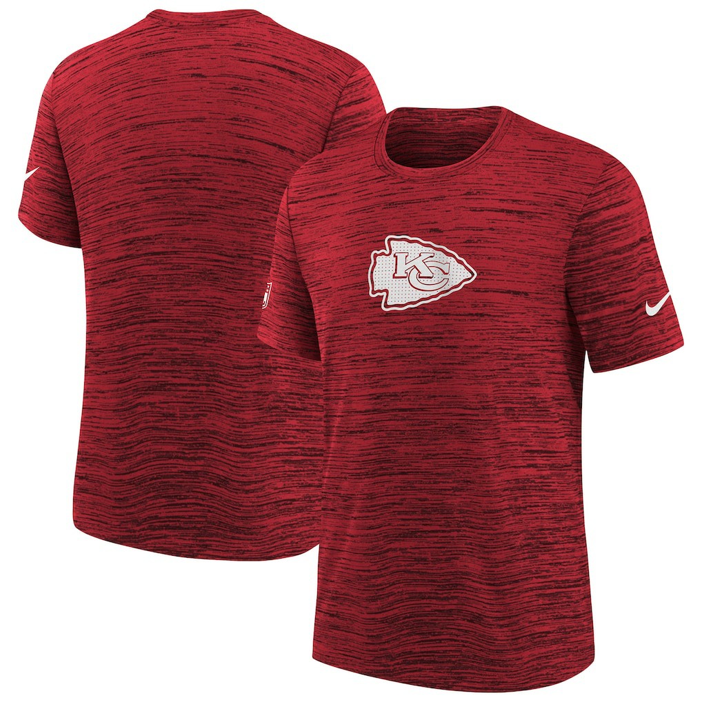 Kansas City Chiefs Youth Sideline Velocity Performance T-Shirt Red