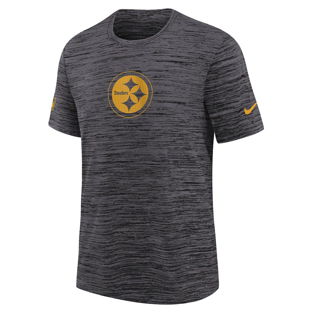 Pittsburgh Steelers Youth Sideline Velocity Performance T-Shirt Black