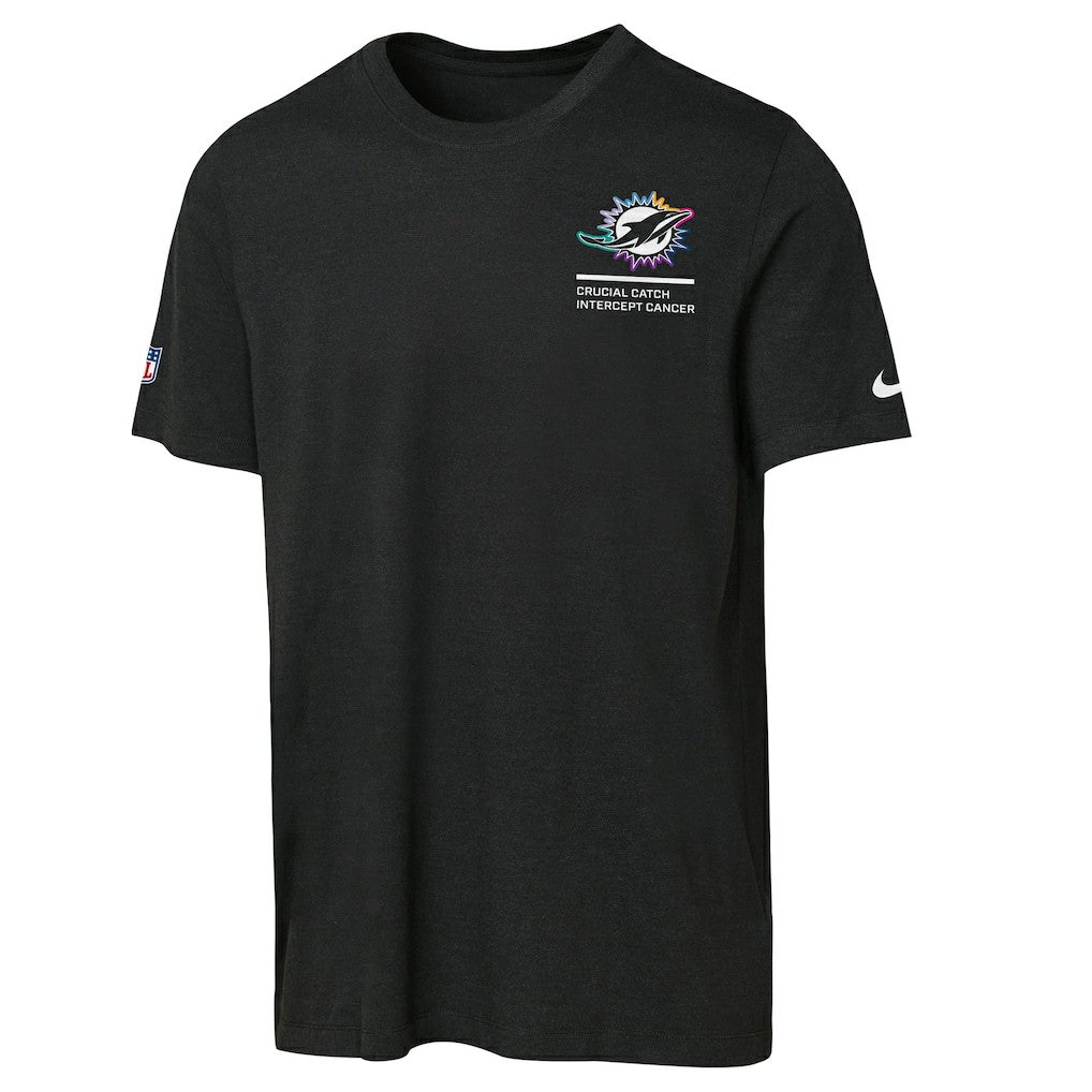 Miami Dolphins Youth 2025 NFL Crucial Catch Tri-Blend Dri-FIT T-Shirt Black