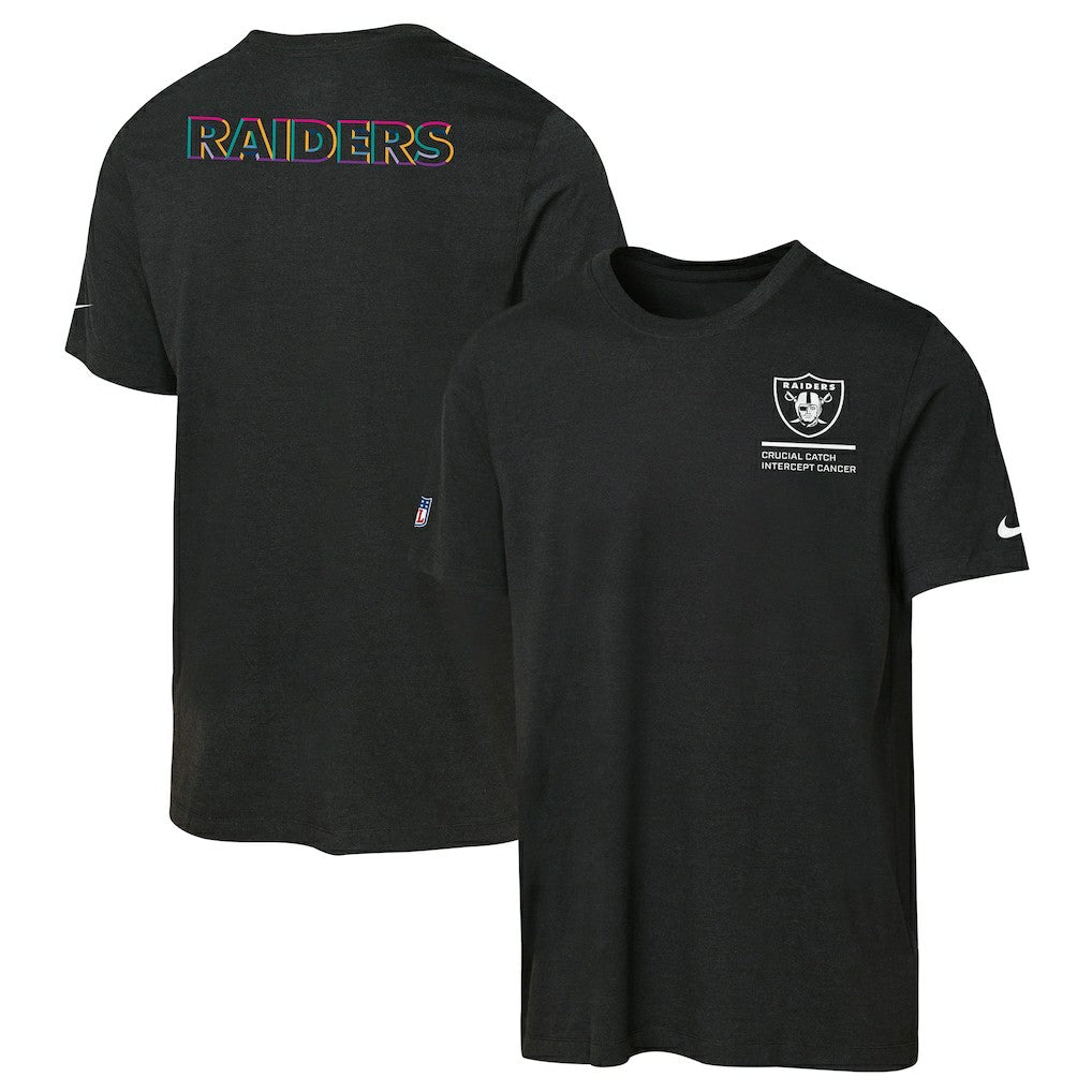 Las Vegas Raiders Youth 2025 NFL Crucial Catch Tri-Blend Dri-FIT T-Shirt Black