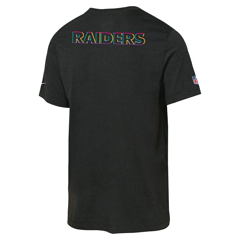 Las Vegas Raiders Youth 2025 NFL Crucial Catch Tri-Blend Dri-FIT T-Shirt Black