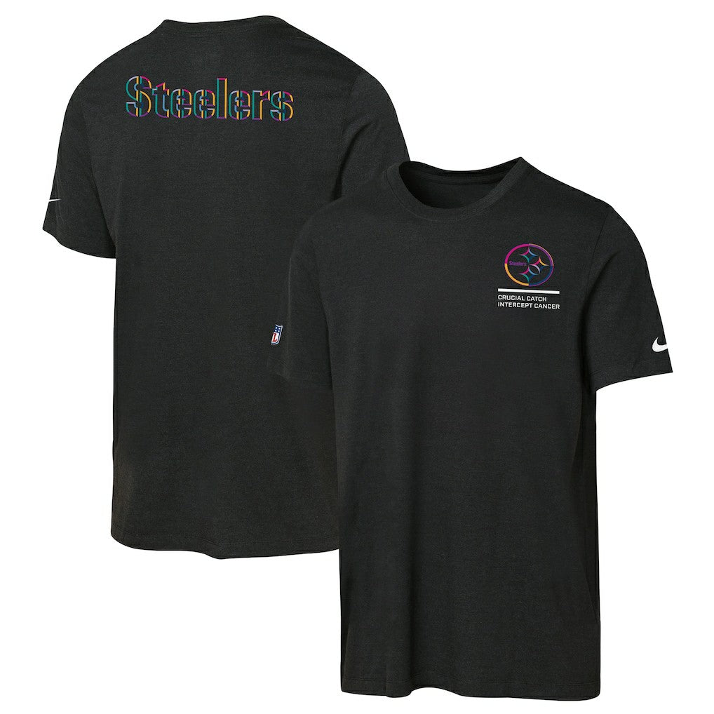 Pittsburgh Steelers Youth 2025 NFL Crucial Catch Tri-Blend Dri-FIT T-Shirt Black