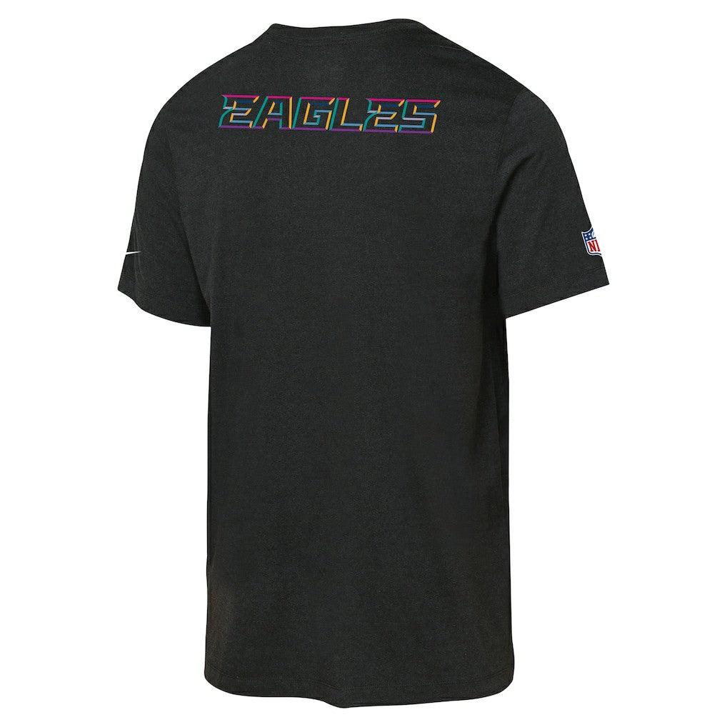 Philadelphia Eagles Youth 2025 NFL Crucial Catch Tri-Blend Dri-FIT T-Shirt Black