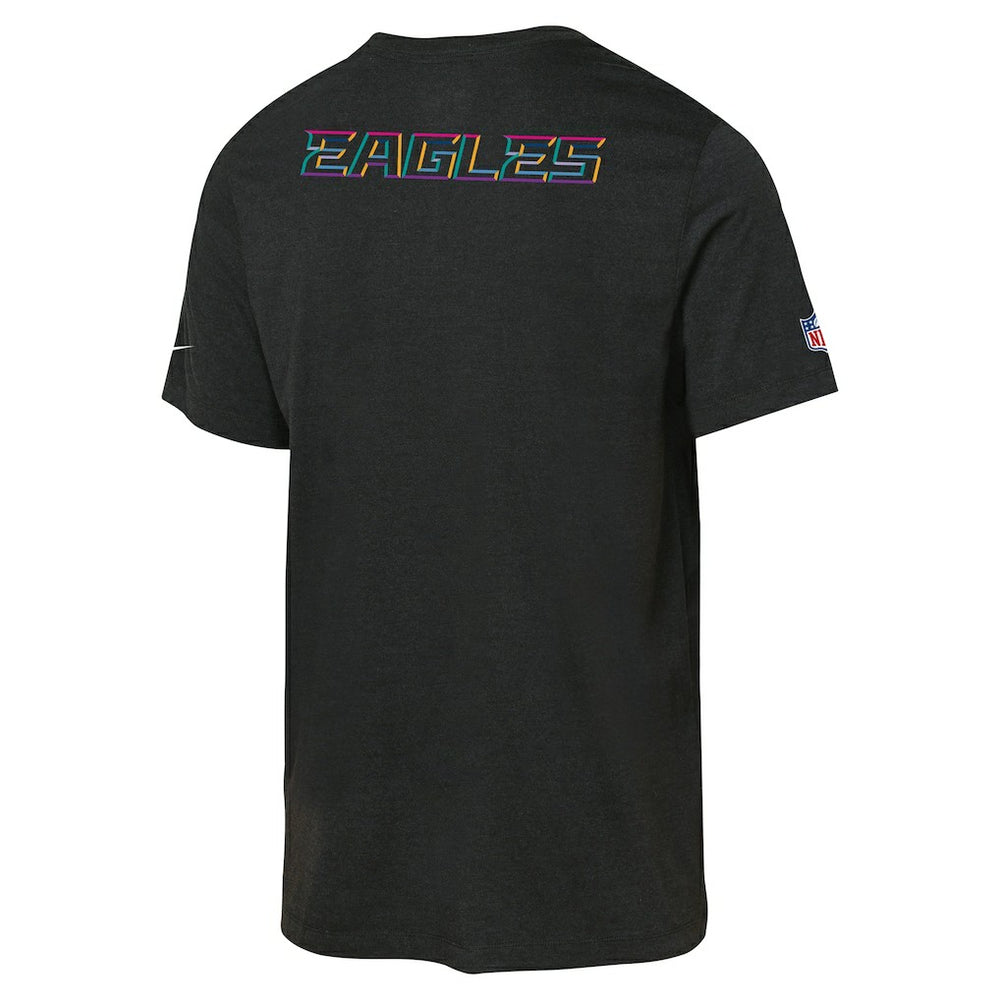 Philadelphia Eagles Youth 2025 NFL Crucial Catch Tri-Blend Dri-FIT T-Shirt Black