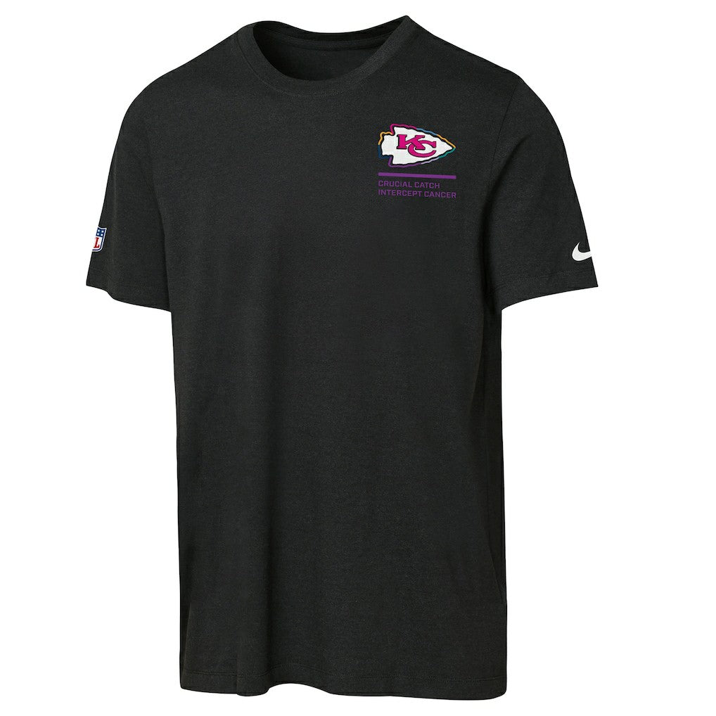 Kansas City Chiefs Youth 2025 NFL Crucial Catch Tri-Blend Dri-FIT T-Shirt Black