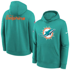 Miami Dolphins Youth Sideline Club Fleece Hoodie Aqua
