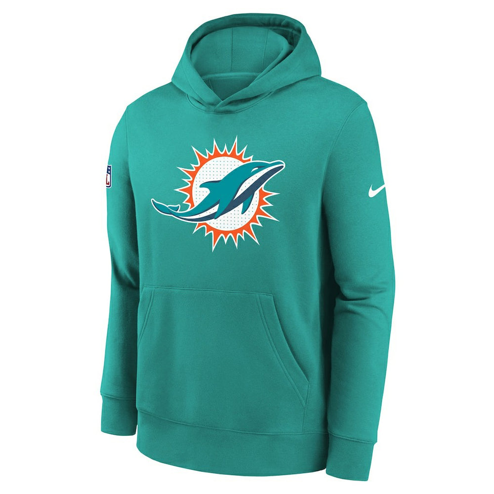 Miami Dolphins Youth Sideline Club Fleece Hoodie Aqua