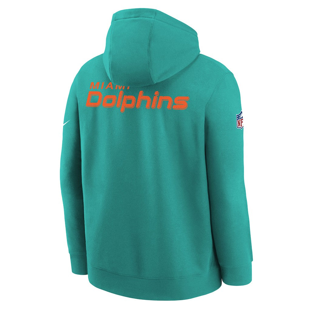 Miami Dolphins Youth Sideline Club Fleece Hoodie Aqua