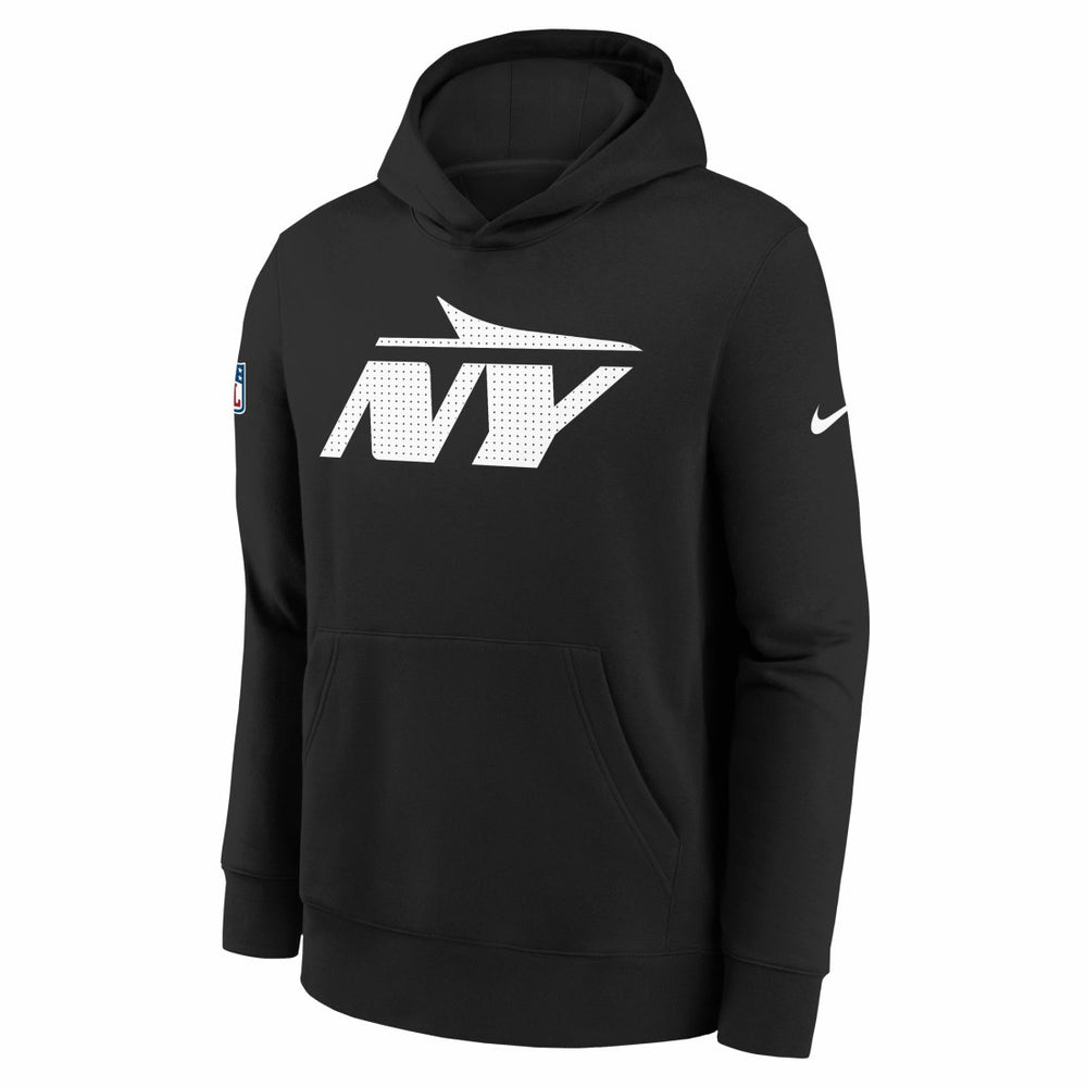 New York Jets Youth Sideline Club Fleece Hoodie Black