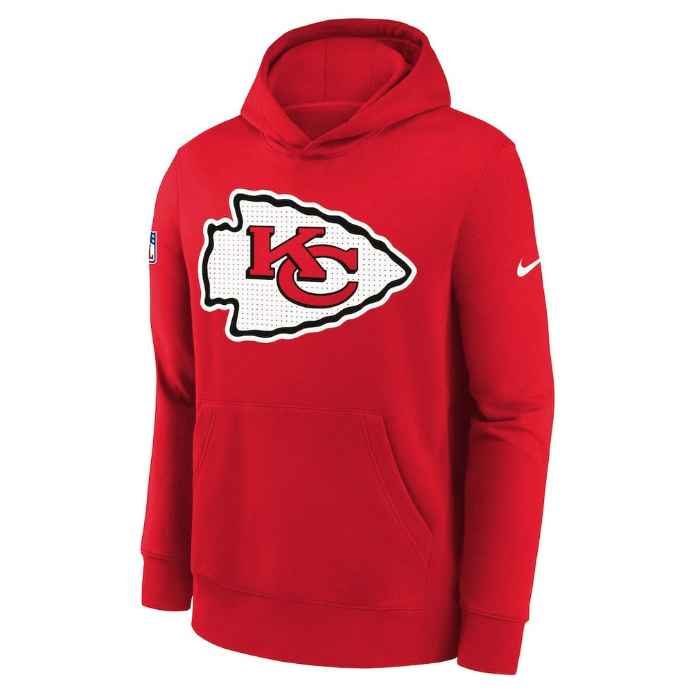Kansas City Chiefs Youth Sideline Club Fleece Hoodie Red