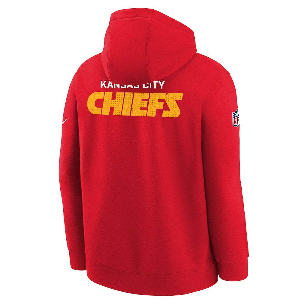 Kansas City Chiefs Youth Sideline Club Fleece Hoodie Red