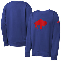 Buffalo Bills Youth Rewind Essential Pullover Crewneck Sweatshirt Royal