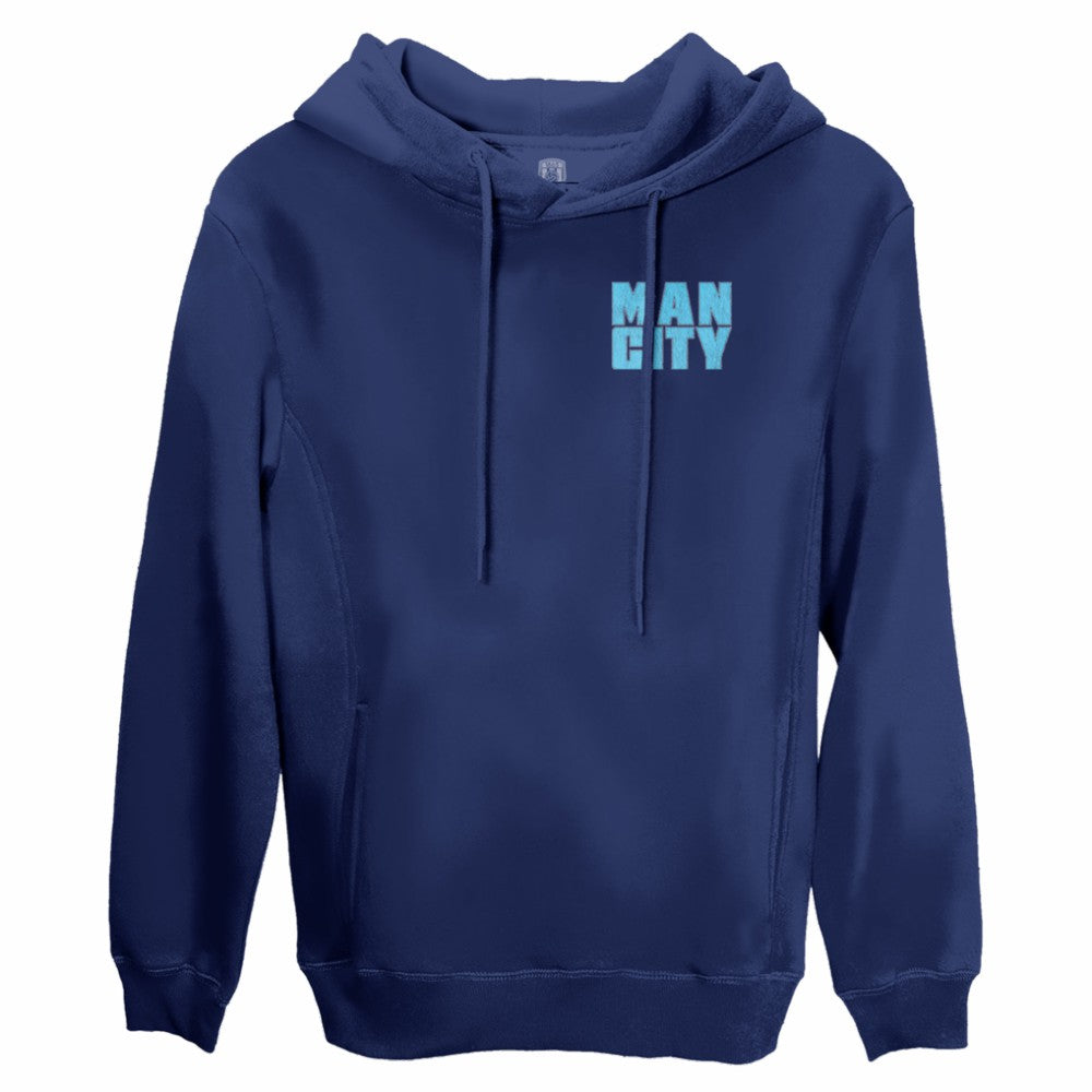 Manchester City 1863FC Wordmark Fleece Pullover Hoodie Navy shop