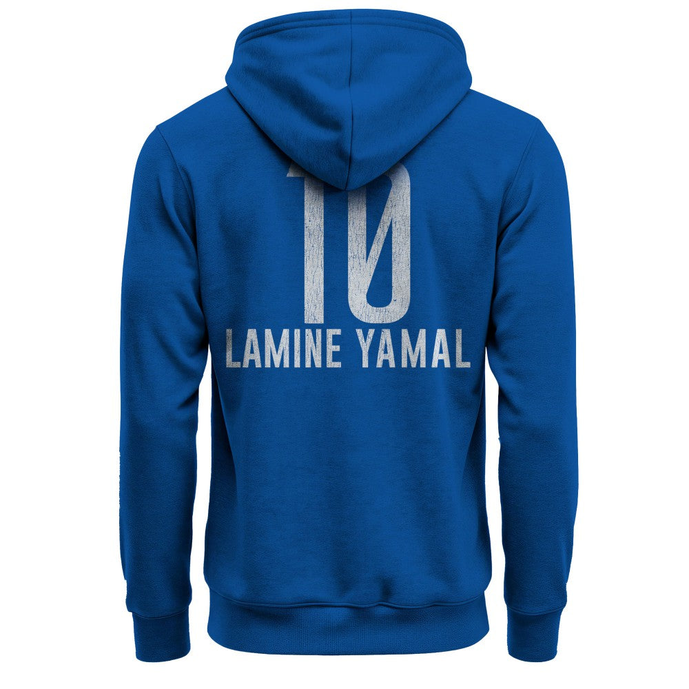 Lamine Yamal Barcelona 1863FC Player Fleece Pullover Hoodie Blue