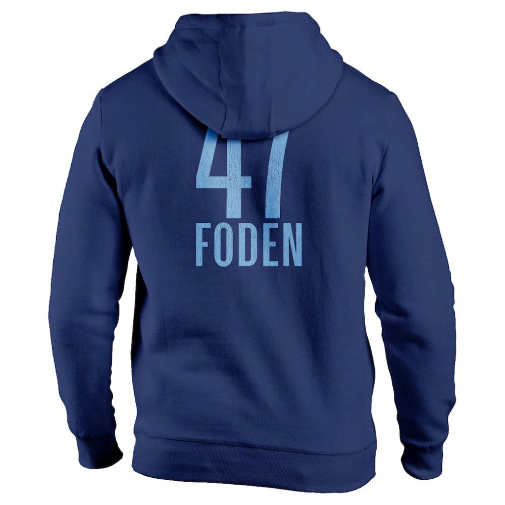 Phil Foden Manchester City 1863FC Player Fleece Pullover Hoodie Navy shop