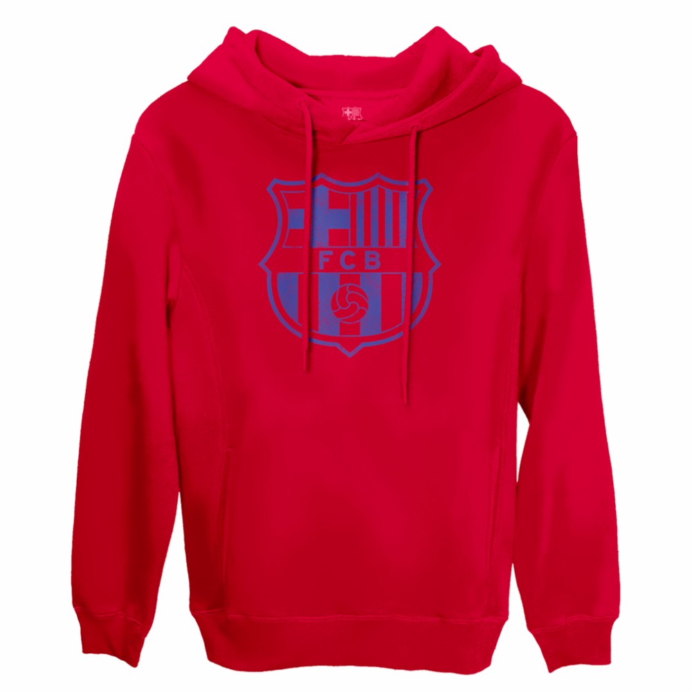 Barcelona 1863FC Mono Badge Fleece Pullover Hoodie Red sale