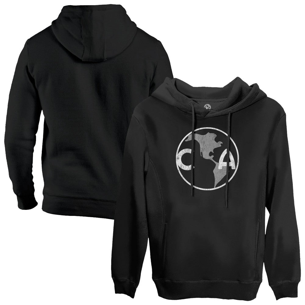 Club America 1863FC Retro Badge Pullover Hoodie Black shop