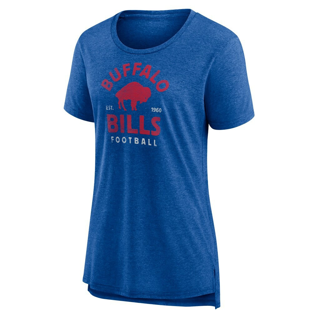Buffalo Bills Women's Vintage Arch Tri-Blend T-Shirt Royal