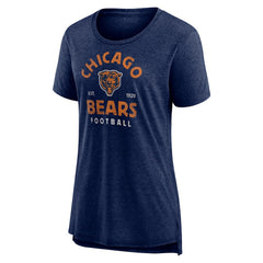 Chicago Bears Women's Vintage Arch Tri-Blend T-Shirt Navy