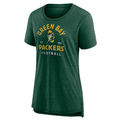 Green Bay Packers Women's Vintage Arch Tri-Blend T-Shirt Green