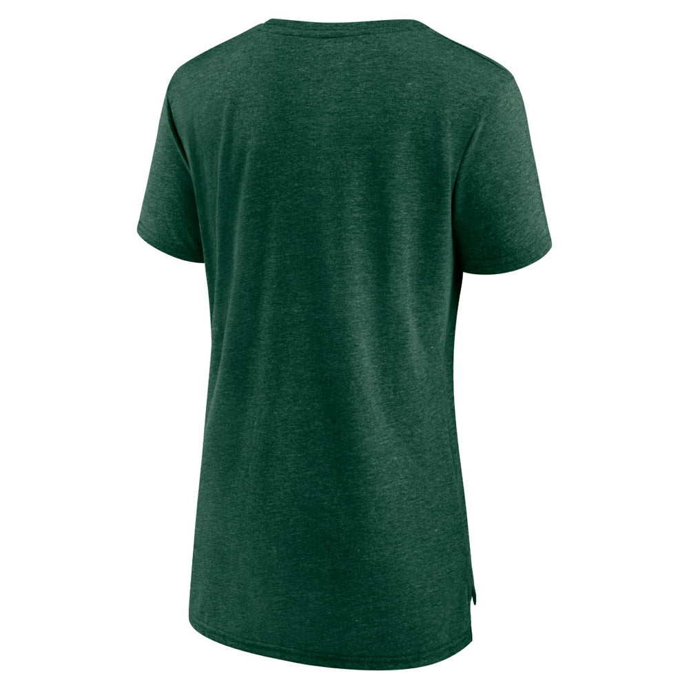 Green Bay Packers Women's Vintage Arch Tri-Blend T-Shirt Green