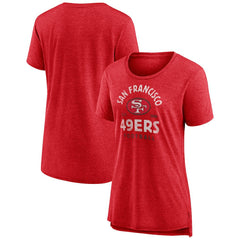 San Francisco 49ers Women's Vintage Arch Tri-Blend T-Shirt Scarlet
