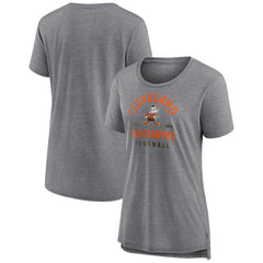 Cleveland Browns Women's Vintage Arch Tri-Blend T-Shirt Gray