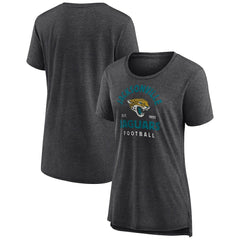 Jacksonville Jaguars Women's Vintage Arch Tri-Blend T-Shirt Charcoal