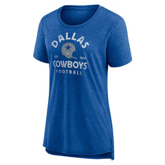 Dallas Cowboys Women's Vintage Arch Tri-Blend T-Shirt Royal